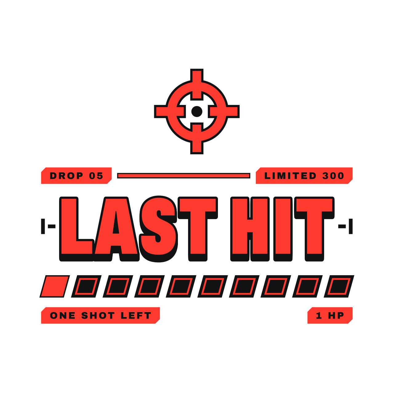Drop 05 Last Hit emblem: a crosshair